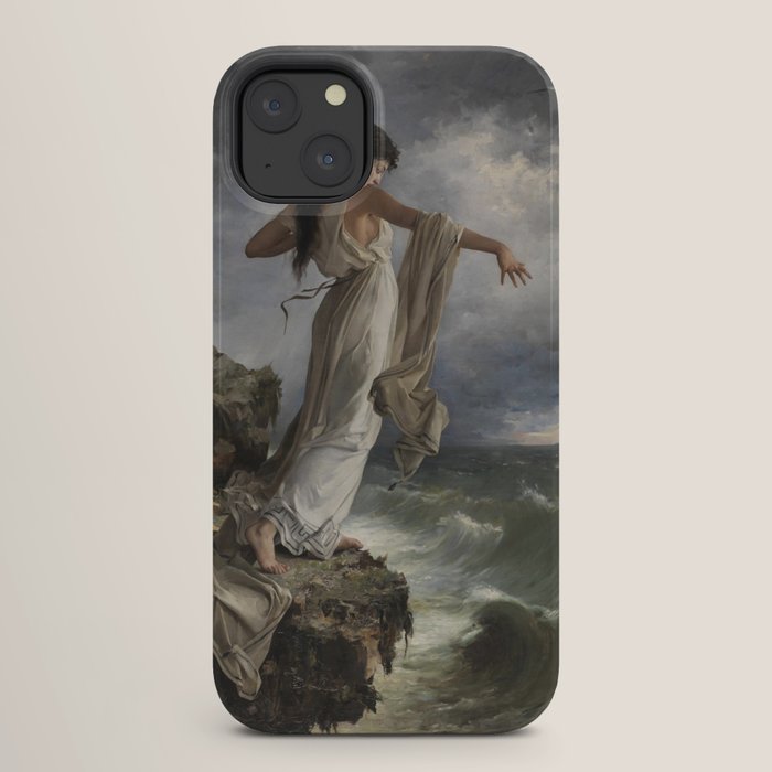 "Death of Sappho" by Miguel Carbonell Selva (1881) iPhone Case