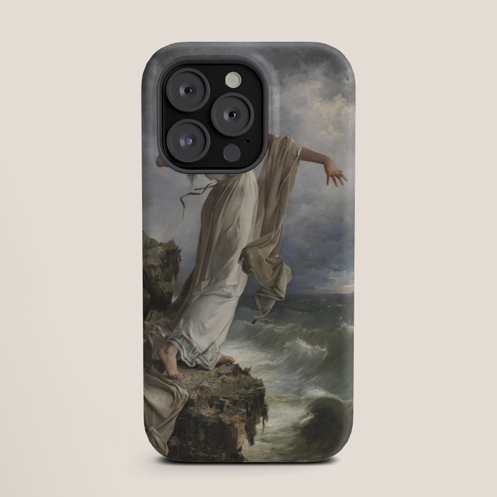 "Death of Sappho" by Miguel Carbonell Selva (1881) iPhone Case