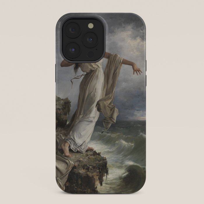 "Death of Sappho" by Miguel Carbonell Selva (1881) iPhone Case