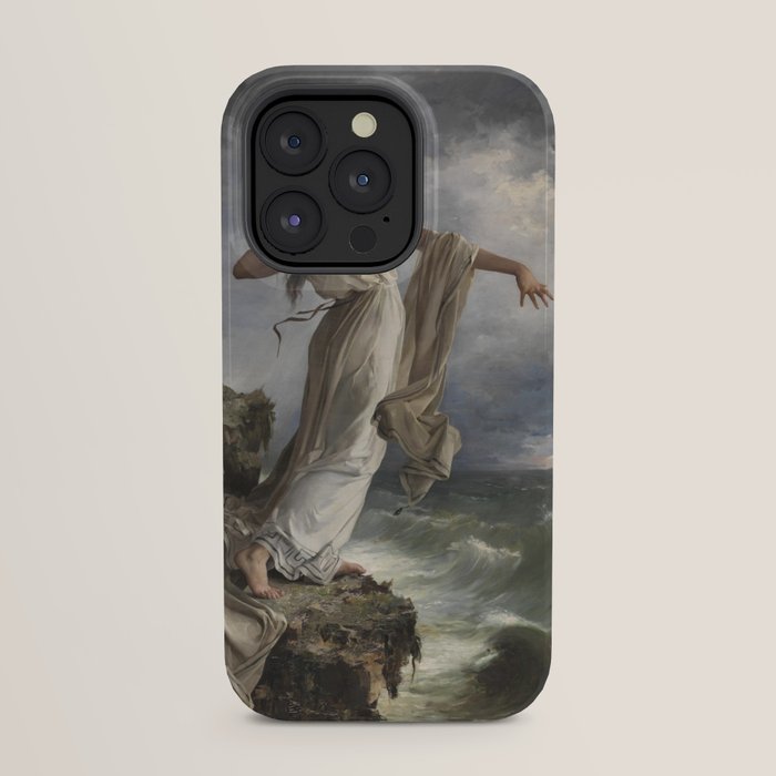 "Death of Sappho" by Miguel Carbonell Selva (1881) iPhone Case