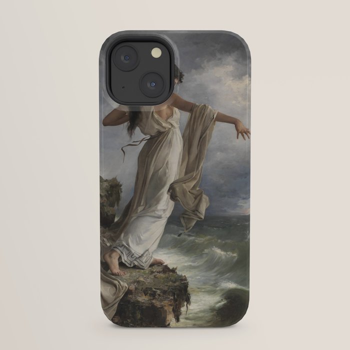 "Death of Sappho" by Miguel Carbonell Selva (1881) iPhone Case