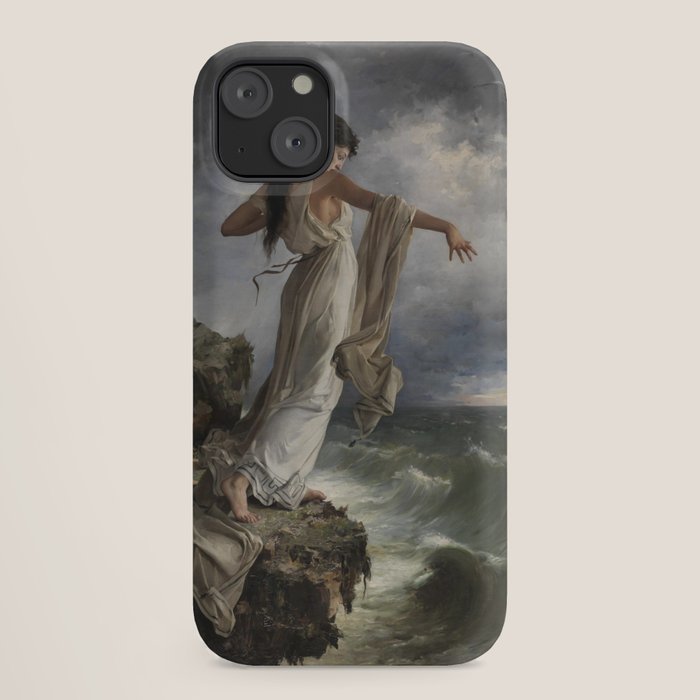 "Death of Sappho" by Miguel Carbonell Selva (1881) iPhone Case