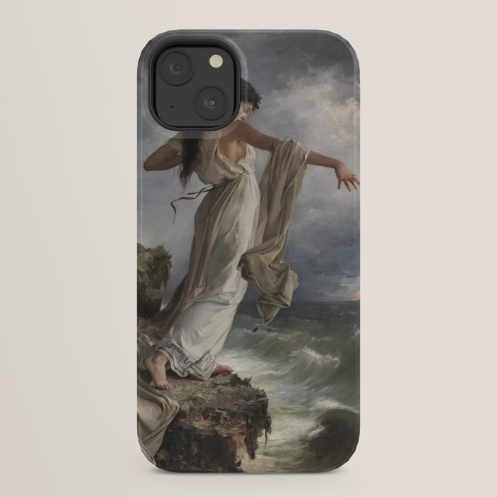 "Death of Sappho" by Miguel Carbonell Selva (1881) iPhone Case
