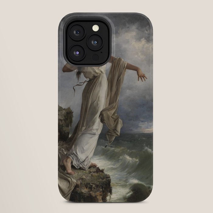 "Death of Sappho" by Miguel Carbonell Selva (1881) iPhone Case