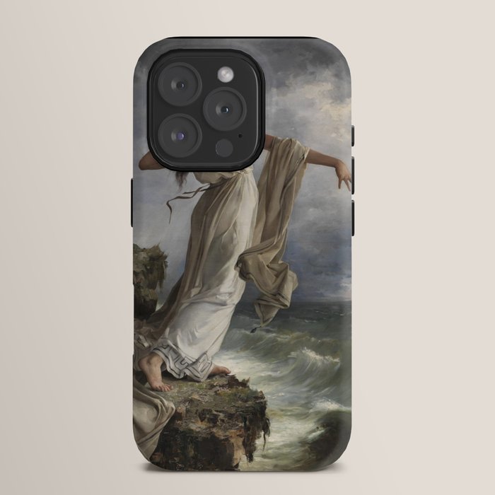 "Death of Sappho" by Miguel Carbonell Selva (1881) iPhone Case