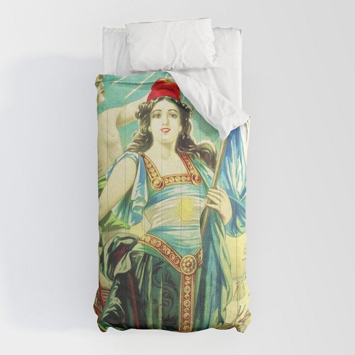 1910 Fernet Branca Liqueur Aperitif Advertisement Poster Print Comforter
