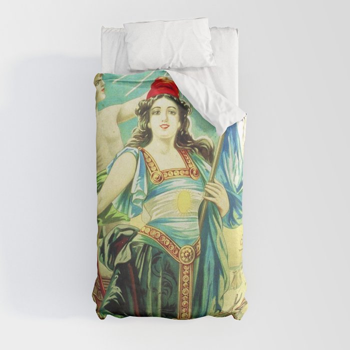 1910 Fernet Branca Liqueur Aperitif Advertisement Poster Print Duvet Cover