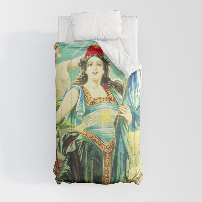 1910 Fernet Branca Liqueur Aperitif Advertisement Poster Print Comforter