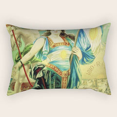 1910 Fernet Branca Liqueur Aperitif Advertisement Poster Print Rectangular Pillow