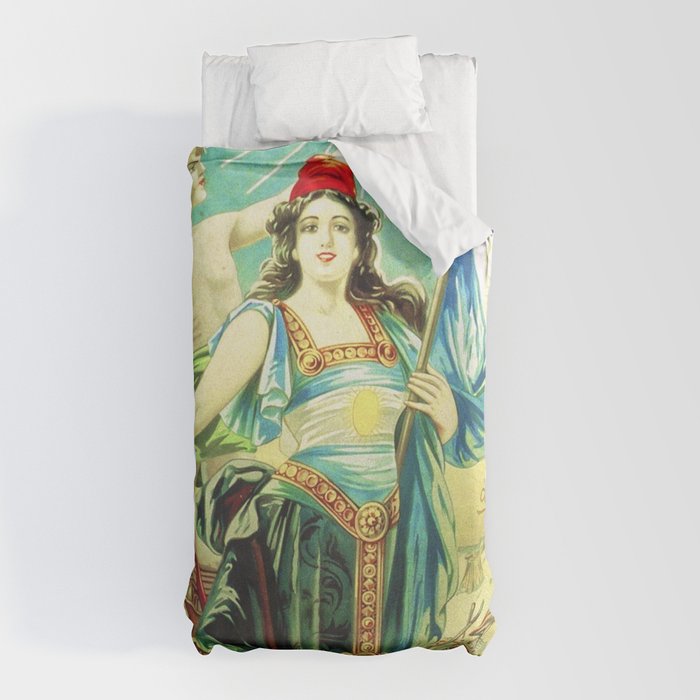 1910 Fernet Branca Liqueur Aperitif Advertisement Poster Print Duvet Cover