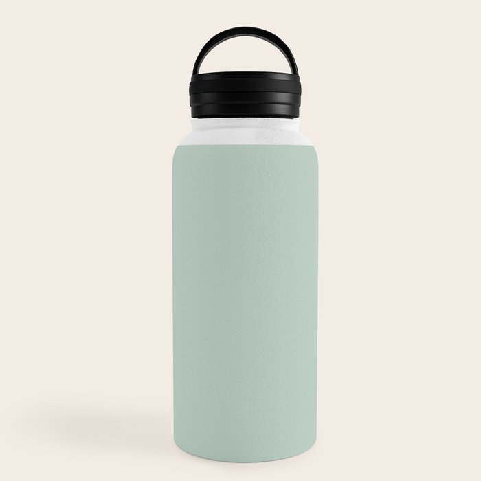 1950s Atomic Age Minimalist Starburst Pair in Black and 50s Celadon Teal Solid Water Bottle