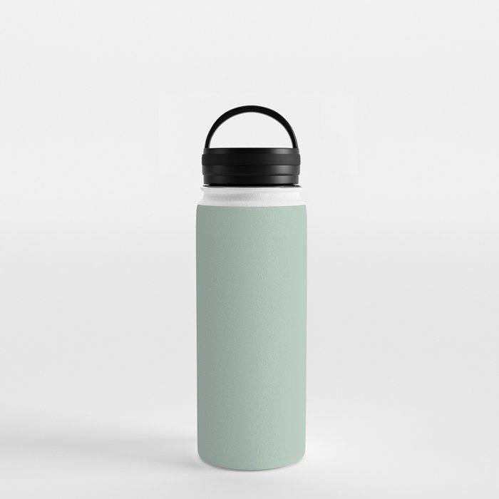 1950s Atomic Age Minimalist Starburst Pair in Black and 50s Celadon Teal Solid Water Bottle