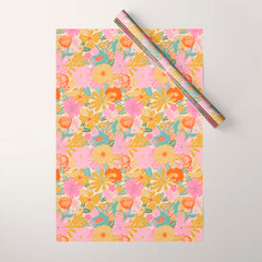 60's Retro Floral Wrapping Paper