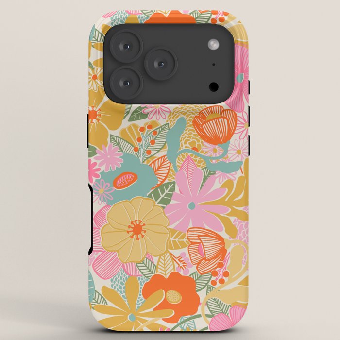 60's Retro Floral iPhone Case