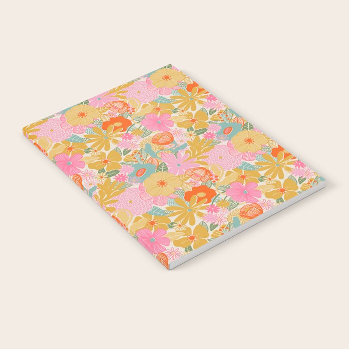 60's Retro Floral Notebook