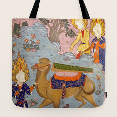 "Coffin of Imam 'Ali", Folio from a Falnama (The Book of Omens) of Ja'far al-Sadiq Tote Bag