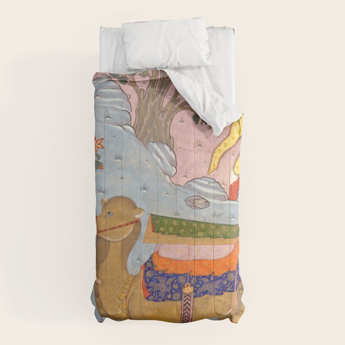 "Coffin of Imam 'Ali", Folio from a Falnama (The Book of Omens) of Ja'far al-Sadiq Comforter