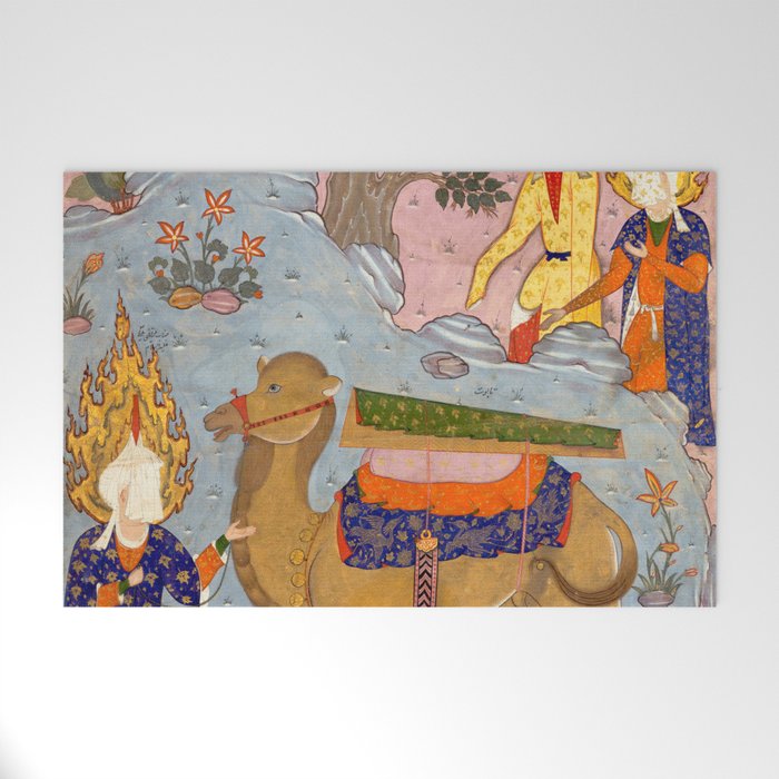 "Coffin of Imam 'Ali", Folio from a Falnama (The Book of Omens) of Ja'far al-Sadiq Welcome Mat
