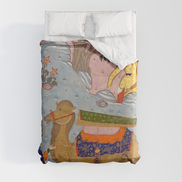 "Coffin of Imam 'Ali", Folio from a Falnama (The Book of Omens) of Ja'far al-Sadiq Duvet Cover