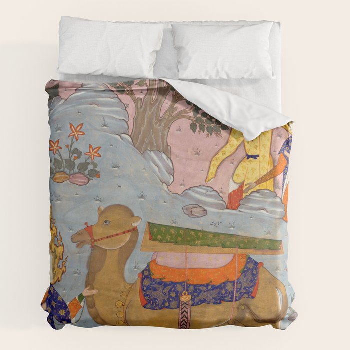 "Coffin of Imam 'Ali", Folio from a Falnama (The Book of Omens) of Ja'far al-Sadiq Duvet Cover