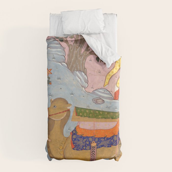 "Coffin of Imam 'Ali", Folio from a Falnama (The Book of Omens) of Ja'far al-Sadiq Duvet Cover