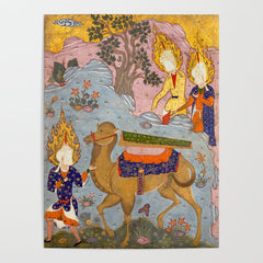 "Coffin of Imam 'Ali", Folio from a Falnama (The Book of Omens) of Ja'far al-Sadiq Poster