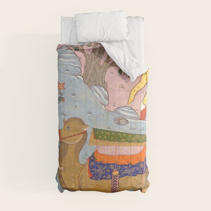 "Coffin of Imam 'Ali", Folio from a Falnama (The Book of Omens) of Ja'far al-Sadiq Comforter