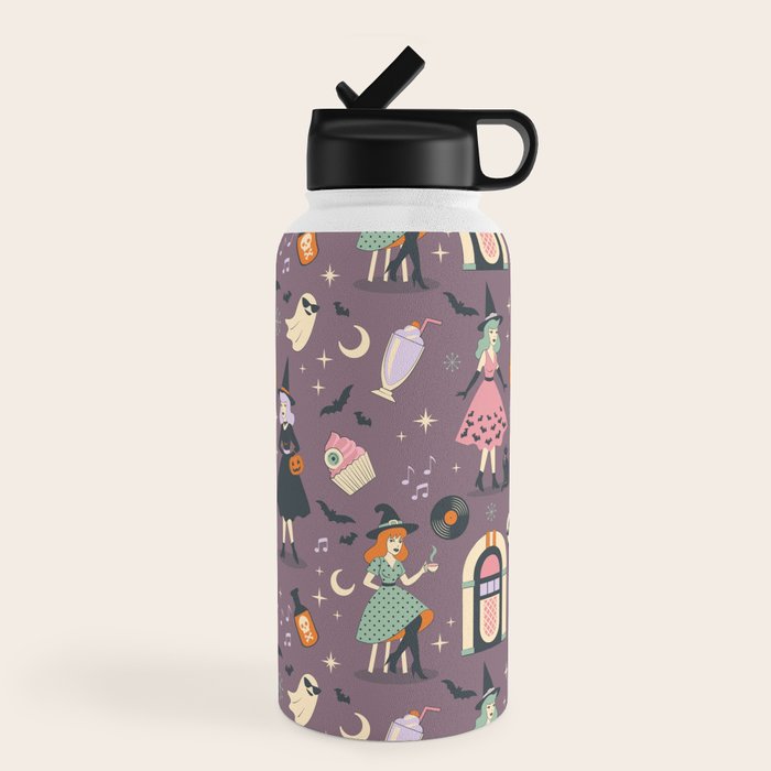 50s Witch Vibes Water Bottle