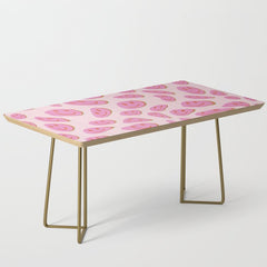 70s retro pink smiles pattern  Coffee Table