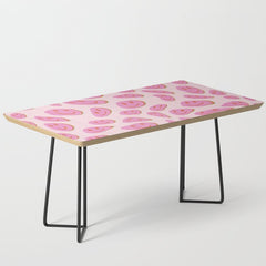 70s retro pink smiles pattern  Coffee Table