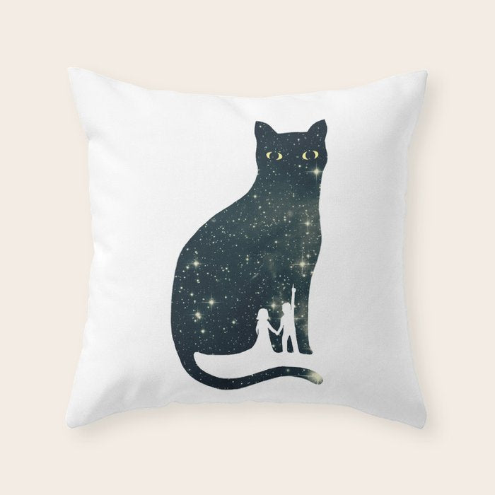 4 Moons Throw Pillow