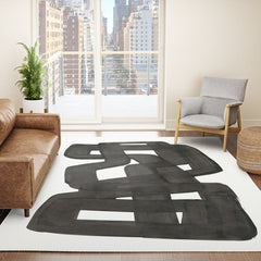 Boulder' Mid Century Modern Fun Abstract Shapes  Rug