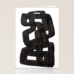 Boulder' Mid Century Modern Fun Abstract Shapes  Stationery Card
