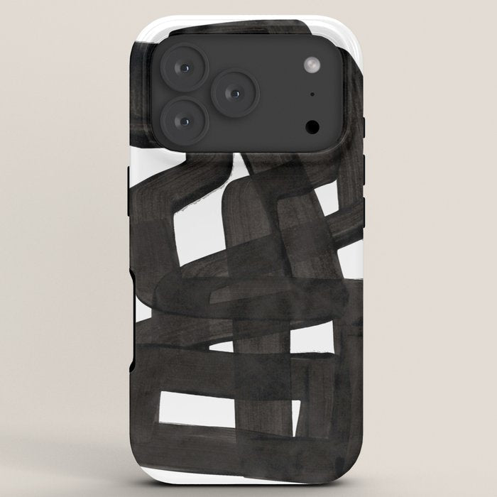 Boulder' Mid Century Modern Fun Abstract Shapes  iPhone Case