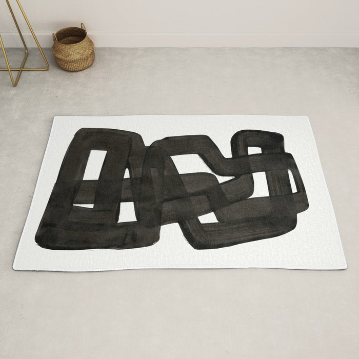 Boulder' Mid Century Modern Fun Abstract Shapes  Rug