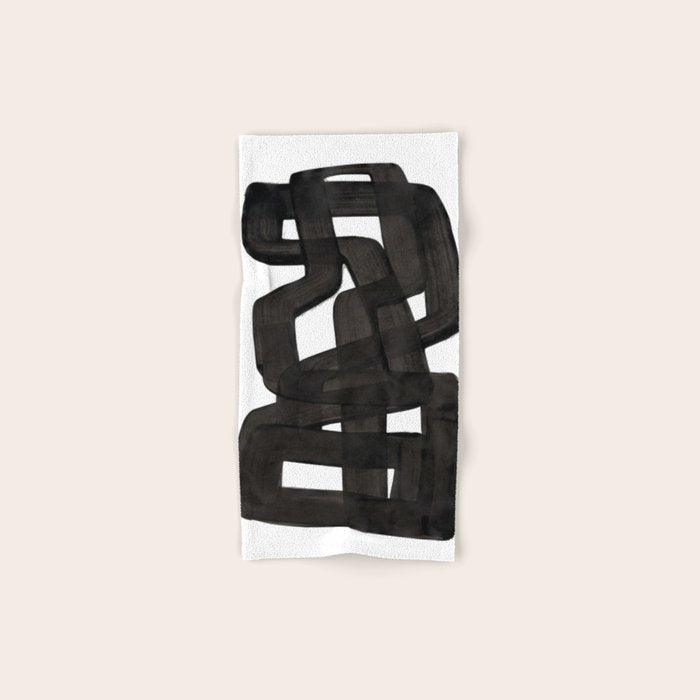 Boulder' Mid Century Modern Fun Abstract Shapes  Bath Towel