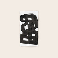Boulder' Mid Century Modern Fun Abstract Shapes  Bath Towel