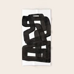 Boulder' Mid Century Modern Fun Abstract Shapes  Bath Towel