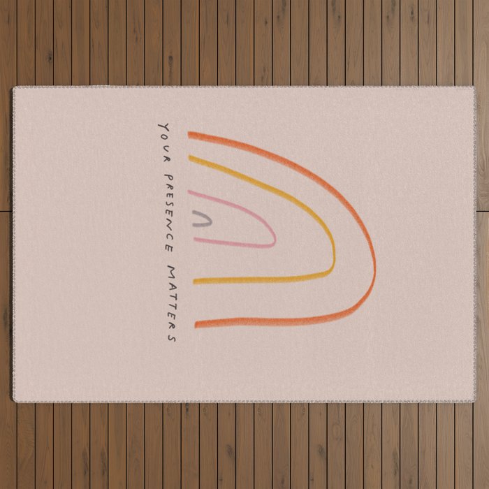 "Your Presence Matters" Outdoor Rug