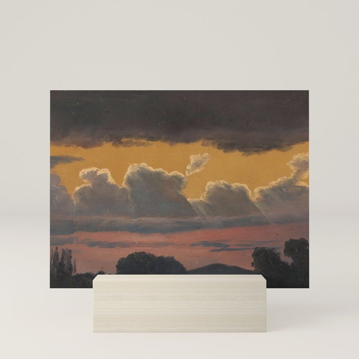 "Cloud Study over Landscape" by Knud Baade, 1838 Mini Art Print