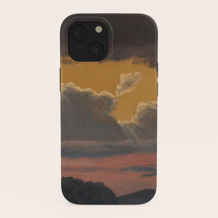 "Cloud Study over Landscape" by Knud Baade, 1838 iPhone Case