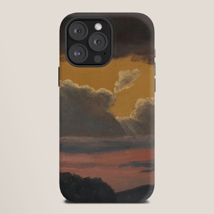 "Cloud Study over Landscape" by Knud Baade, 1838 iPhone Case