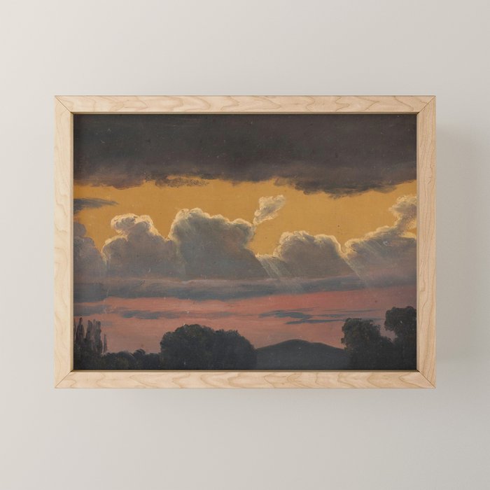 "Cloud Study over Landscape" by Knud Baade, 1838 Mini Art Print