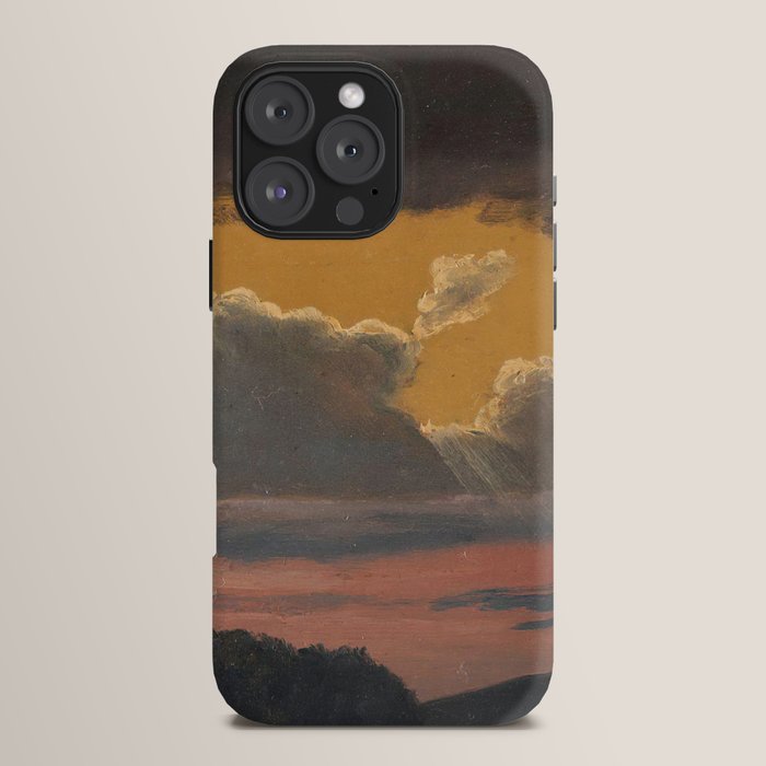 "Cloud Study over Landscape" by Knud Baade, 1838 iPhone Case