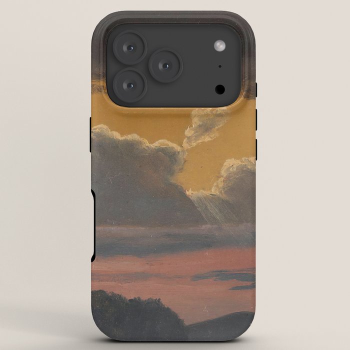"Cloud Study over Landscape" by Knud Baade, 1838 iPhone Case
