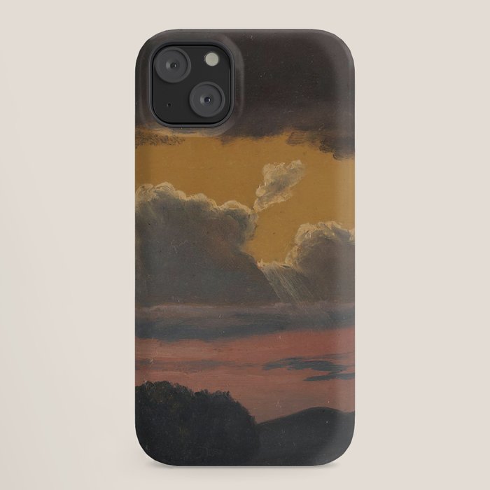 "Cloud Study over Landscape" by Knud Baade, 1838 iPhone Case