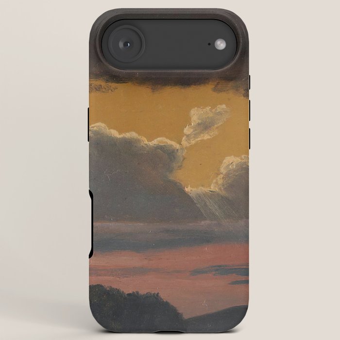 "Cloud Study over Landscape" by Knud Baade, 1838 iPhone Case