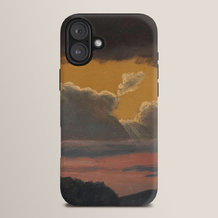 "Cloud Study over Landscape" by Knud Baade, 1838 iPhone Case