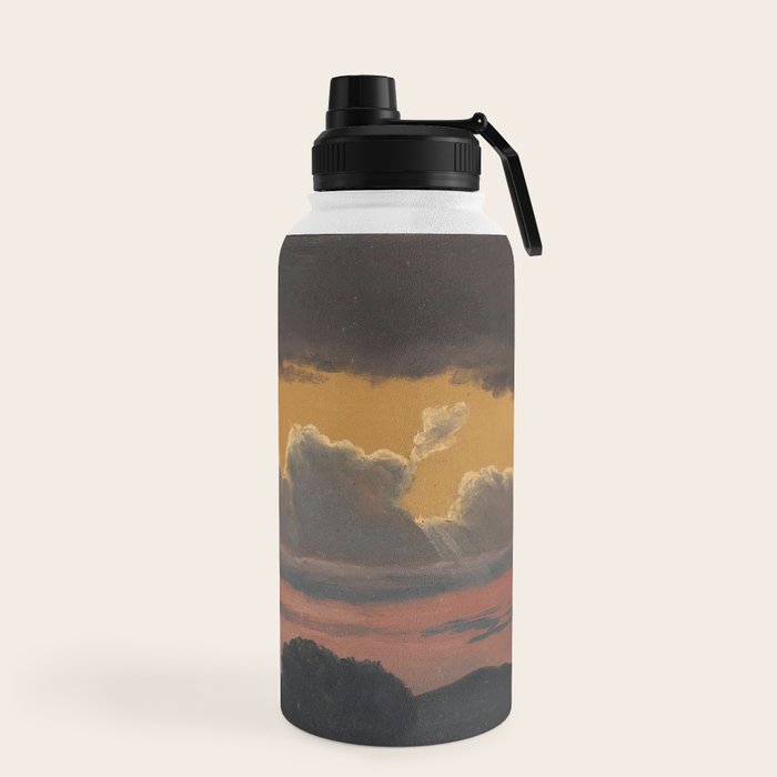 "Cloud Study over Landscape" by Knud Baade, 1838 Water Bottle