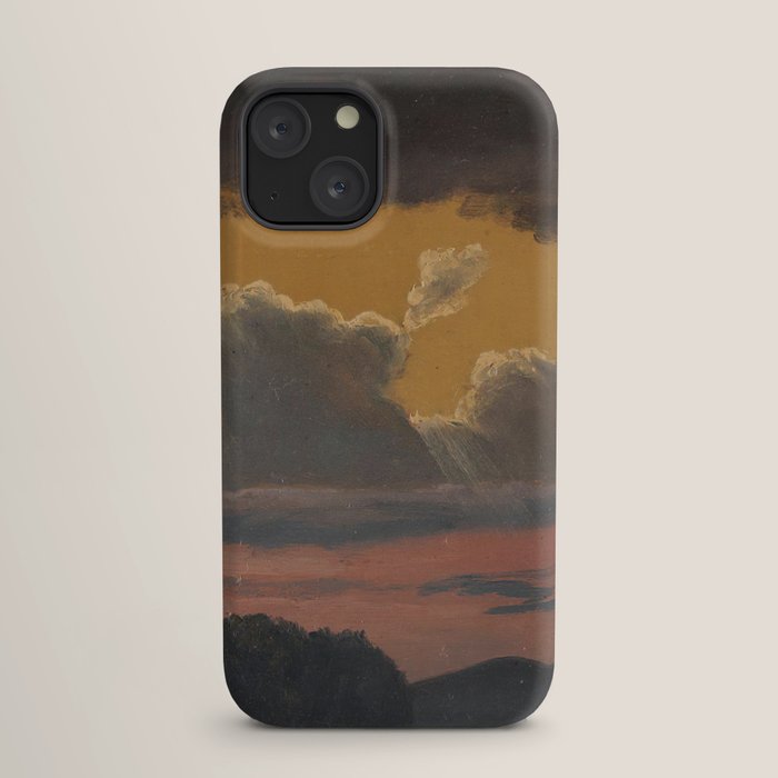 "Cloud Study over Landscape" by Knud Baade, 1838 iPhone Case